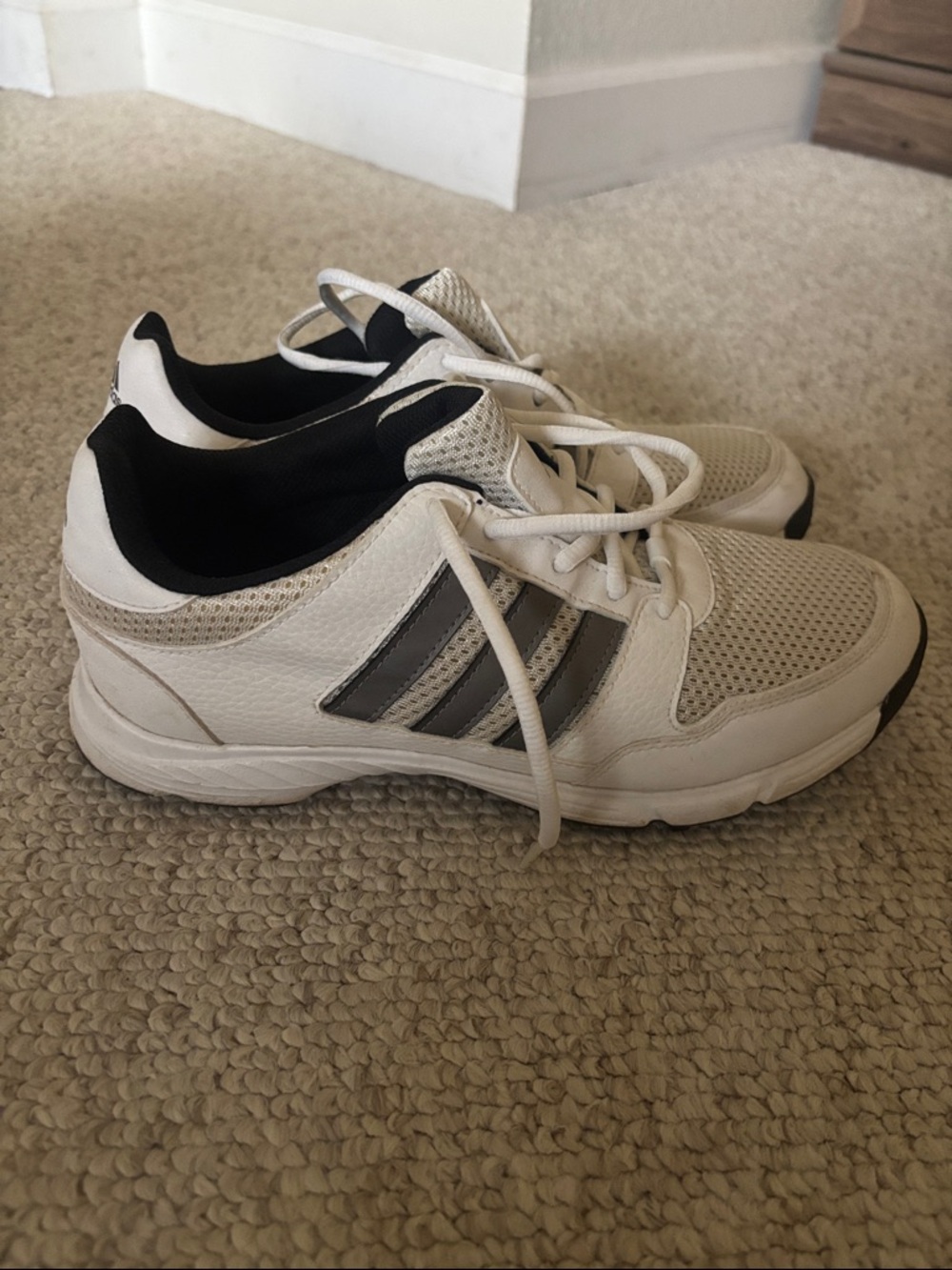 Adidas White and Black Golf Sneakers